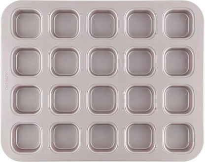 CHEFMADE Brownie Cake Pan, Nonstick 20 Cavity Square Muffin Bakeware