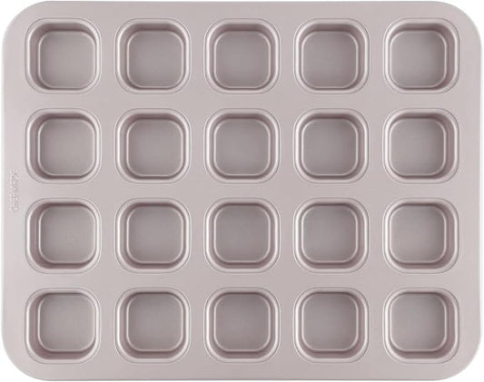 CHEFMADE Brownie Cake Pan, Nonstick 20 Cavity Square Muffin Bakeware