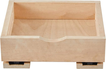 Fully Assembled Drawer Wood Pull Out Tray Drawer Box Kitchen Cabinet Organizer, Cabinet Slide Out Shelve, Wooden Pull-Out Shelf (9" W×10" D×3" H)