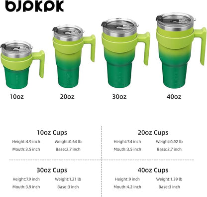 BJPKPK Tumbler With Handle And Straw 20 oz Insulated Tumbler With Lid Stainless Steel Coffee Cups Travel Mug,Bamboo Grove