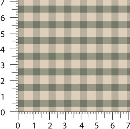 Patchwork Fabric Panel 100x155 cm, 100% Cotton Satin, 6 Coordinated Gingham Check Patterns, Rustic Country Quilting & Sewing Fabric (Farmhouse Style, 6pcs 50x50cm)