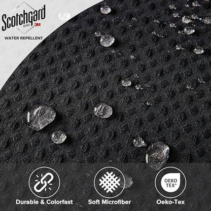 Madison Park Arbor Waffle Extra Wide Shower Curtain, 108 x 72, Black Solid