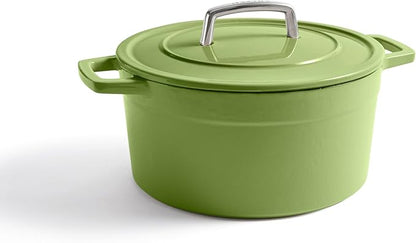 Martha by Martha Stewart 5 QT European Enameled Cast Iron Dutch Oven w/Lid - Bay Leaf