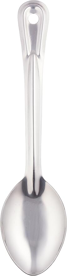 Winco Stainless Steel Basting Spoon, Solid, 11", 1.2mm