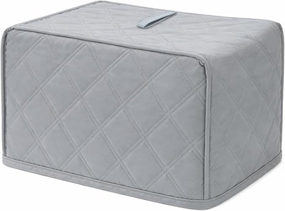 2 Slice Toaster Cover, Quilted Polyester Toaster Covers 2 Slice Wide Slot, Dust-proof Universal Size Covers for Small Kitchen Appliance(Grey)