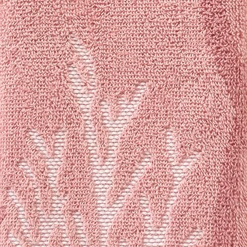 SKL Home Ocean Coral Sculpted Hand Towel Set-2pc, 100% Cotton, Coral