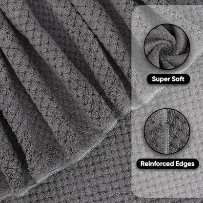 HOMEXCEL Bath Towels 2PK, Microfiber Ultra Soft Bathroom Towel, 27x54 in
