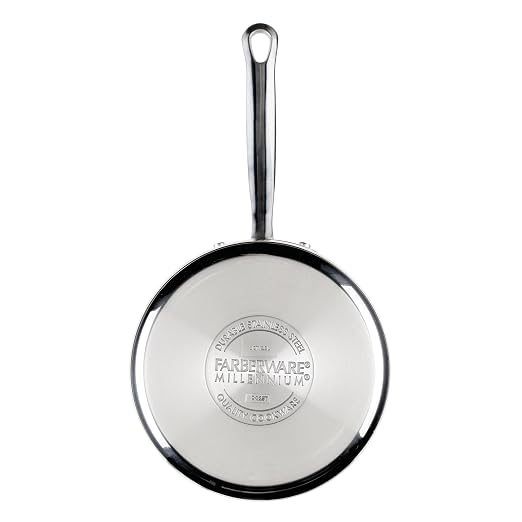 Farberware Millennium Stainless Steel Saucepan with Lid, Induction Ready, Compatible with All Cooktops, Metal Utensil Safe, 3 Quart Saucepot, Dishwasher Safe - Stainless Steel