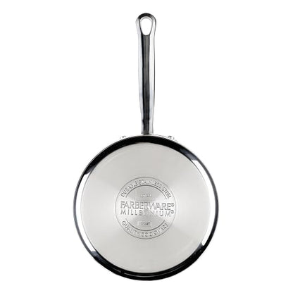 Farberware Millennium Stainless Steel Saucepan with Lid, Induction Ready, Compatible with All Cooktops, Metal Utensil Safe, 3 Quart Saucepot, Dishwasher Safe - Stainless Steel