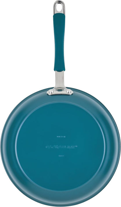 Rachael Ray Cucina Ceramic Nonstick Cookware Pots and Pans Set, 13-Piece, Marine Blue