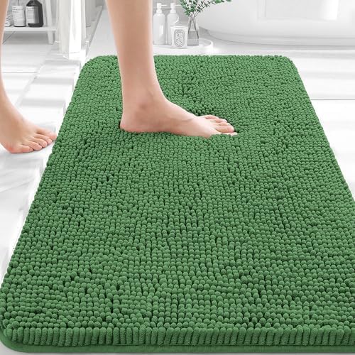 OLANLY Bathroom Rugs 32x20, Extra Soft Absorbent Chenille Bath Rugs