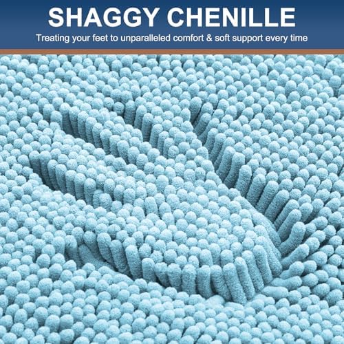 Smiry Toilet Rugs U-Shaped 24x24, Extra Soft Absorbent Contoured Bath Mat
