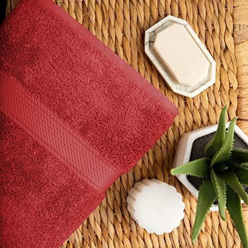 Superior Egyptian Cotton Ultra Plush & Absorbent, 10 Piece Set, Red