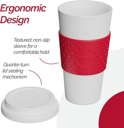 Copco Acadia Travel Mug, 16-Ounce, Cherry Red