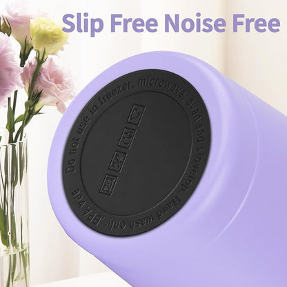 MEZMUT 20oz Tumbler Coffee Travel Mug with Lid and Straw, 4 Pack Stainless Steel Double Wall Vacuum Spill Proof Insulated Tumbler, Hot or Iced Coffee Cups for Drinks (4Pcs, Light Purple)