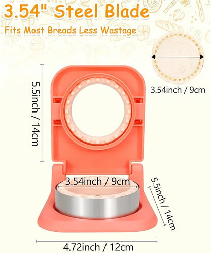 CHICHAUS Uncrustable Sandwich Maker,Sandwiches Pocket Circle Shape 3.7Inch Sandwich Cutter and Sealer,Sandwich Cutter for Kids Breakfast and lunchboxes (Peach Pink)