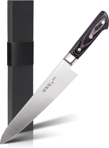 Japanese Chef Knife 9.5 inches, Professional Sushi Knife with Pakkawood Ergonomic Handle, Sharp for Household or Work
