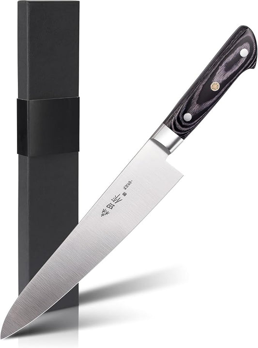 Japanese Chef Knife 9.5 inches, Professional Sushi Knife with Pakkawood Ergonomic Handle, Sharp for Household or Work