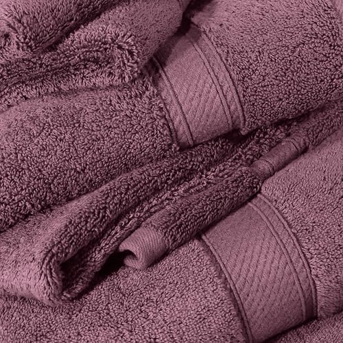 SUPERIOR Egyptian Cotton Ultra Plush & Absorbent, 12 Piece Set, Plum