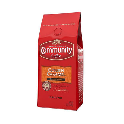 Community Coffee Caramel Cookie Butter Flavored 12 Ounces, Medium Roast Ground Coffee, 12 Ounce Bag (Pack of 2)