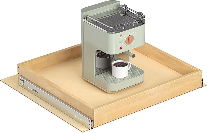 Pull Out Cabinet Organizer, 23" W x 21" D Soft Close Pull Out Drawers for Cabinets with Heavy Duty Slides, Wood Slide Out Drawers for Kitchen Cabinets