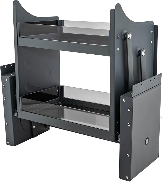 Pull Down Cabinet Organizer, 2-Tier Pull Down Shelf, Heavy-Duty Pull Down Spice Rack, Upper Kitchen Wall Cabinet Storage Organizer, for Kitchen Appliance(24inch Cabinet) (style1)