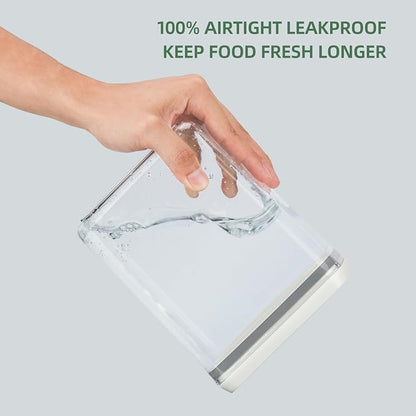 Food Airtight Containers storage with Lids 3 Pack (1800ml + 1200ml + 500ml) One Button Open/POP UP/Kitchen Storage Organization for Coffee Tea Brown Sugar Cereals