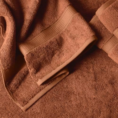 SUPERIOR Egyptian Cotton Ultra Plush & Absorbent, 12 Piece Set, Rust