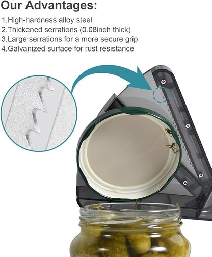 Jar Opener for Weak Hands, Dual-Layer Multifunctional Jar Opener Gripper, Bottle Openers for Seniors, Kitchen Gadgets, Non-Slip Jar Openers for Seniors, Arthritis, Lid Opener, Mothers Day Gifts