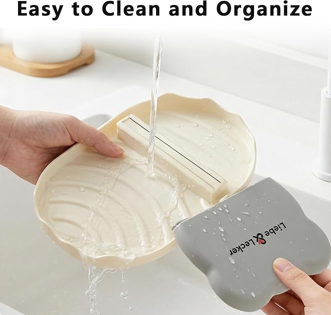 Liebe&Lecker Spoon Rest with Pot Lid Holder, 2-in-1 Upright Kitchen Organizer for Stove Top & Counter, Heat-Resistant Utensil Rest for Spatulas, Ladles & Lids, BPA-Free Kitchen Cooking Gadget