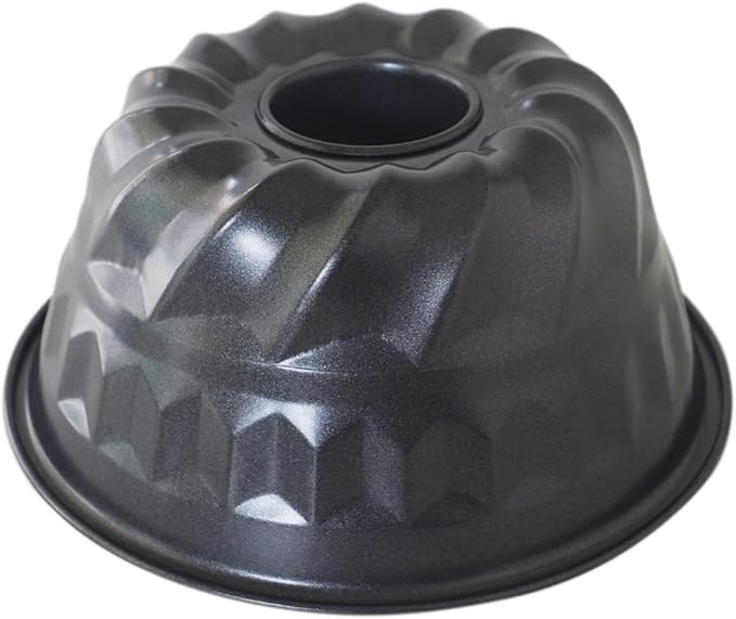 6Inch Tube Cake Pan, Nonstick Fluted Tube Pans, Small Round Carbon Steel Baking Mold, Round Bakeware for Pumpkin Cake, Pudding, Brownies, Bread - 2Pcs, Black