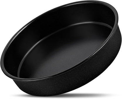 P&P CHEF 9 Inch Cake Pan, Nonstick Round Cake Baking Pans, Stainless Steel Smash Layer Cake Tin Bakeware for Cooking Steaming, Healthy & Sturdy, Oven & Dishwasher Safe