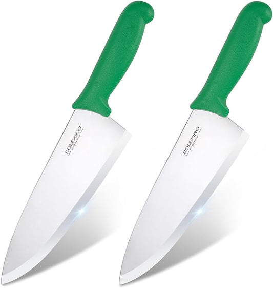 8 inch Japanese High Carbon Stainless Steel Chef Knife Set, Professional Extra Sharp Wide Cook Knife with Non-slip Ergonomic Handle, for Kitchen Home Restaurant