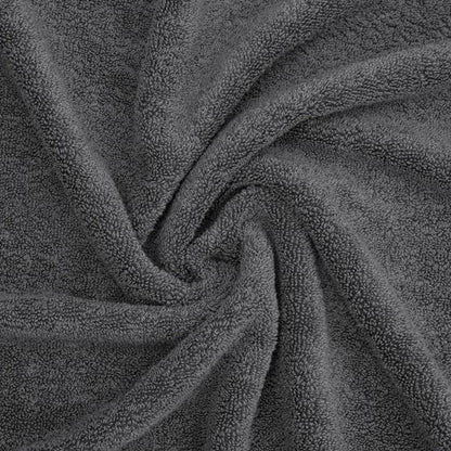 American Soft Linen Salem 100% Cotton Turkish 4 Piece Hand Towels for Bathroom, 600 GSM Soft Absorbent Quickdry Hand Face Towel Set, Dark Gray