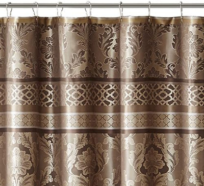 Madison Park Taupe Shower Curtain, 72"x72"