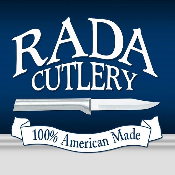 Rada Cutlery Peel, Pare & Slice Gift Set (S18) with Quick Edge Sharpener (R119), 3-piece Knife Set and Knife Sharpener, Stainless Steel Blades, Silver Handle