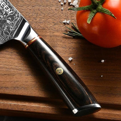 Kitchen Knife Set 3PCS, 67 Layers VG10 Damascus Chef Knife Set Japanese Cooking Knives with PakkaWood Wood Handle, Gift Box