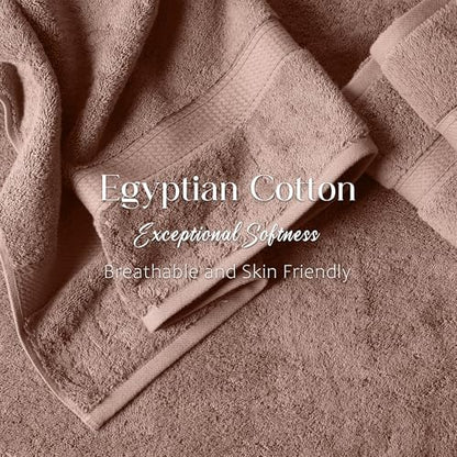 Superior Egyptian Cotton Ultra Plush & Absorbent, 6 Piece Set, Muted Mauve