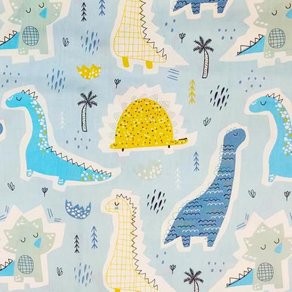 Fabric, 8 pcs/lot Fat Quarter Fabric Bundles 100% Cotton 19.69'' x 19.69''(50 x 50cm) Quilting Cotton Pre-Cut Squares Sheets for Patchwork Sewing Quilting Crafting, Dinosaur Pattern.