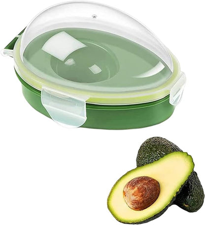 Avocado Saver Holder,with Clear Snap-On Lid Reusable Food Crisper Storage Box Fruit Fresh Container Kitchen Gadget to Keep Your Fruit Fresh for Days(COLOR:Green)