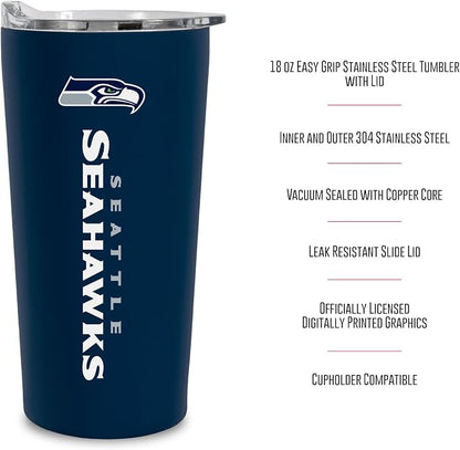 Rico Industries NFL Football Soft Touch, Easy Grip Tumbler
