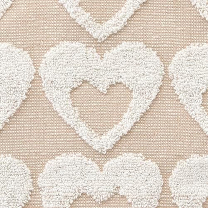 SKL Home Hearts Hand Towel Set-2pc, 100% Cotton Jacquard, Tan