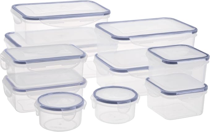 MTR 24PC Value Pack Storage Containers BPA Free Kitchen Storage Dishwasher Safe Microwave Safe Freezer Safe Airtight Silicone Containers Leakproof & Reusable (24)