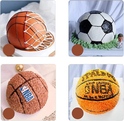 8 Inches Hemisphere Football Cake Pan, 3D Soccer Half Ball Birthday Cake Pan, Aluminum Cake Mold Nonstick Baking Tool