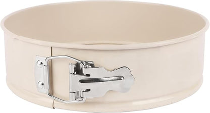 David Burke 9" Springform Pan – Carbon Steel Cheesecake Mold with Removable Bottom, Oven Safe, PFTE & PFOA Free – Cream