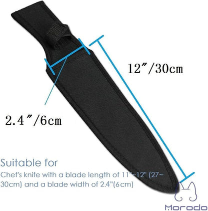 11"~12" Chef Knife Scabbard Sheath (Black Nylon)
