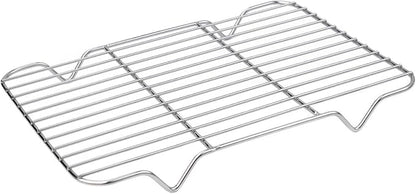 Sheet With Wire Rack And Cover Set, Stainless Baking Tray, Rust & Warp Resistant & Easy Clean Baking Pan For Oven Cooking, Cookie Sheet(23x17x5cm)