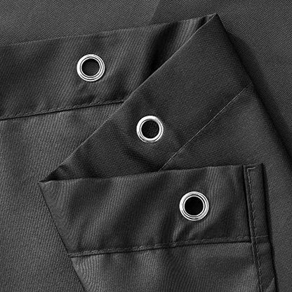N&Y HOME Fabric Shower Curtain or Liner with Magnets, Graphite Gray
