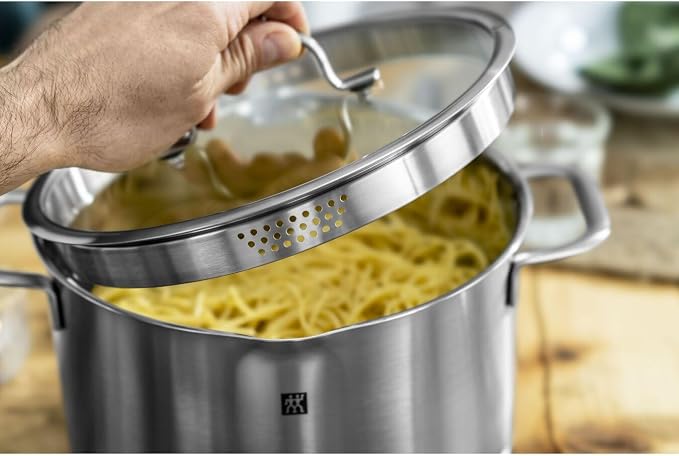 ZWILLING TrueFlow 5-Piece Saucepan Set, with Pouring Function, Suitable for Induction, Uncoated, Stainless Steel, Silver
