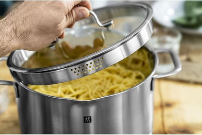 ZWILLING TrueFlow 5-Piece Saucepan Set, with Pouring Function, Suitable for Induction, Uncoated, Stainless Steel, Silver
